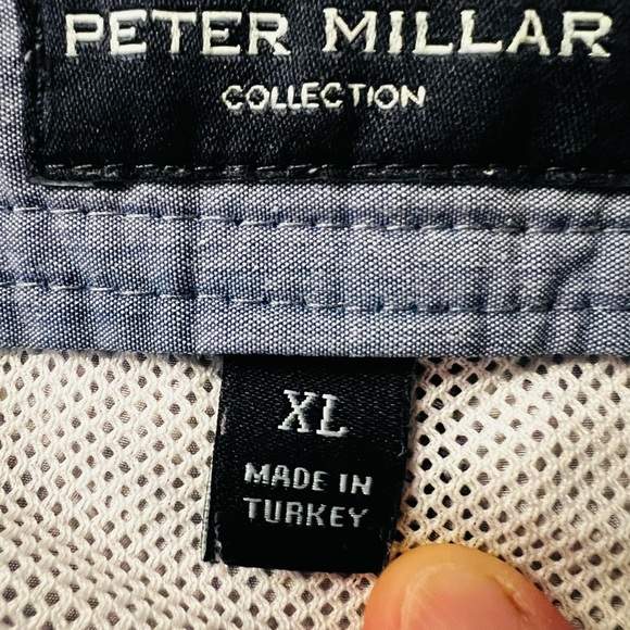 Peter Millar Blue and White Lined Swim Trunks Size XL - Picture 4 of 13